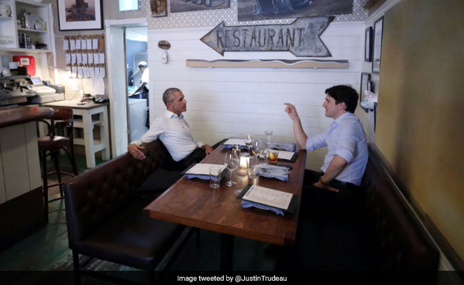 Barack Obama, Justin Trudeau Spotted Hanging Out. Internet Is Thrilled