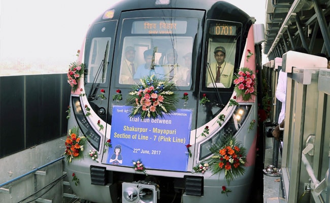Trial Run On Eventually Driverless Delhi Metro Pink Line