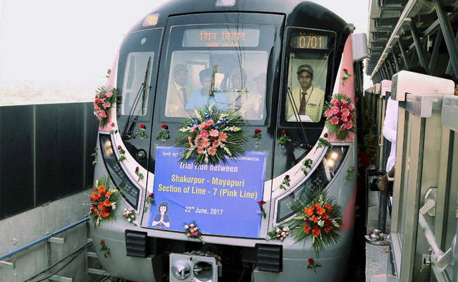 Trial Run On Eventually Driverless Delhi Metro Pink Line