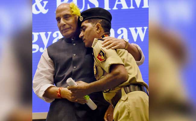 Home Minister Rajnath Singh Breaks Protocol, Hugs BSF Jawan With Disability