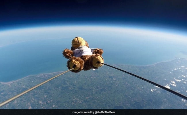 Space Odyssey: Teddy Bear Rises 100,000 Feet In The Sky Tied To A Balloon