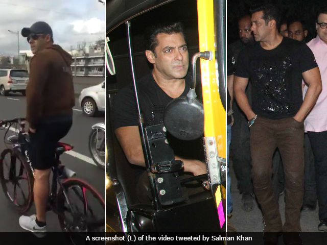 Salman Khan's <i>Tubelight Darshan</i>, On Foot, Cycle And Auto Rickshaw