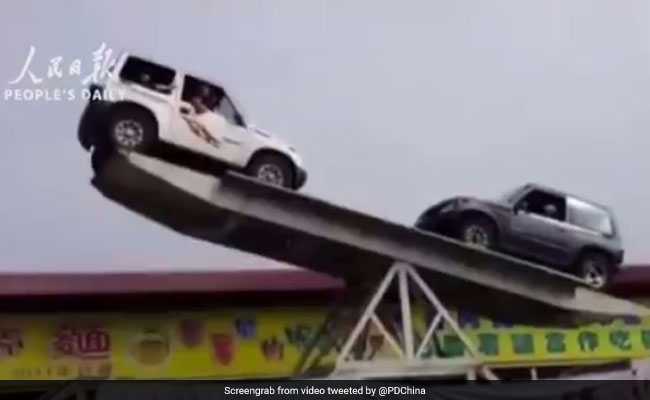 Video Of SUVs 'Playing' On A Giant Seesaw Is Both Scary And Fascinating