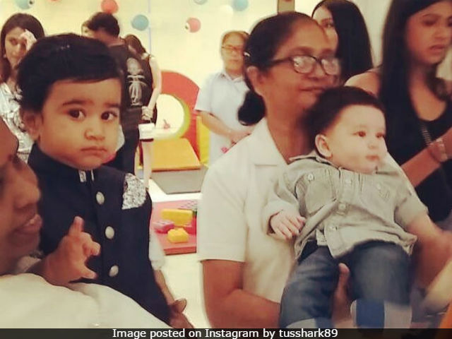 Kareena Kapoor Khan's Son Taimur And Tusshar Kapoor's Son Laksshya Are 'Future Besties.' See Pic