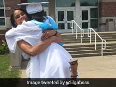 Viral: Teen Recreates Kindergarten Pic With Mum At High School Graduation