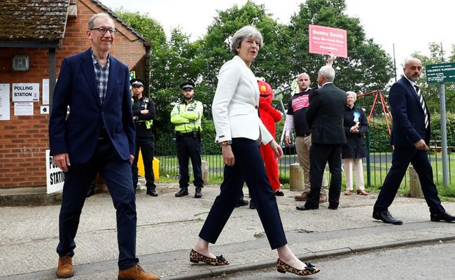 Shock UK Exit Poll Suggests Britain's Theresa May Fails To Win Majority