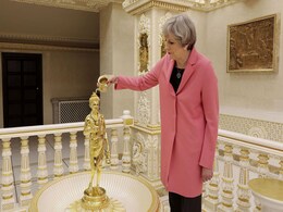 British PM Theresa May Visits Swaminarayan Temple In London Ahead Of Elections British PM Theresa May Visits Swaminarayan Temple In London Ahead Of Elections