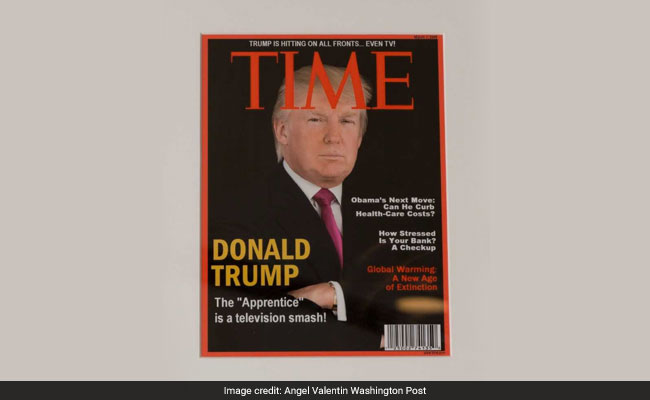 A Time Magazine With Trump On The Cover Hangs In His Golf Clubs. It's Fake.