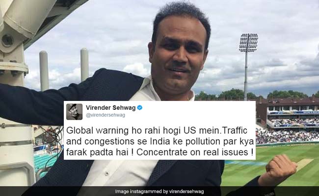 Virender Sehwag's 'View' On Global Warming Baffles Twitter