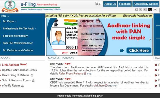 Linking Aadhaar With PAN A Must For Filing Income Tax 