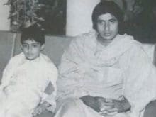 Amitabh Bachchan And Little Abhishek. Because It's Flashback Friday