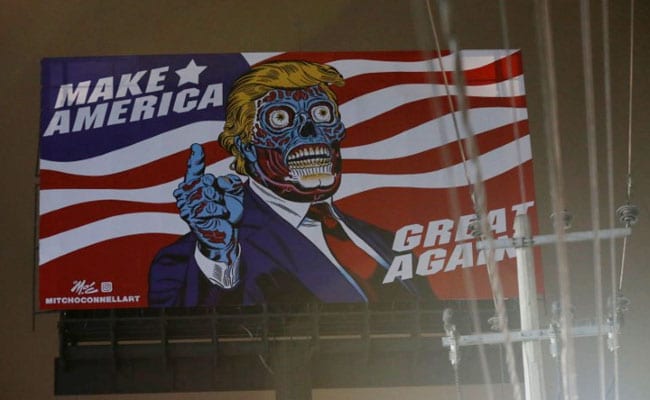 Alien Donald Trump Appears On Mexico City Billboard
