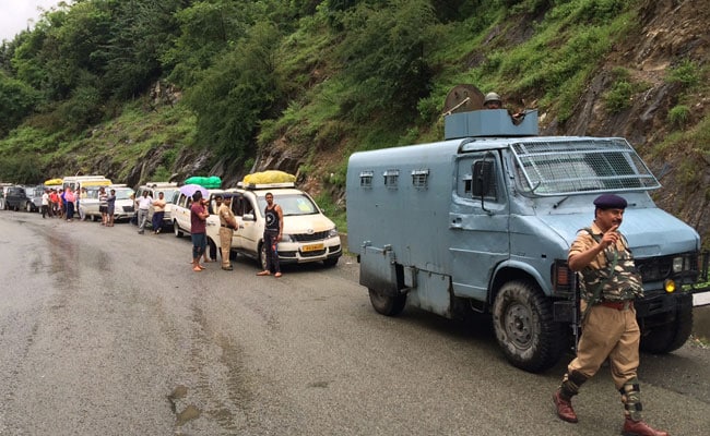 Motorcycle Squad, With Cameras On Helmets, To Guard Amarnath Yatris