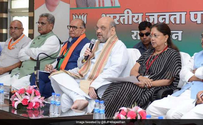 Amit Shah Meets Rajasthan BJP Leaders, Asks Them To Ensure Strong Mandate In Next Polls