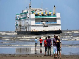 Casino Ship Hits Sandbar In Goa, 4 Crew Members Rescued Casino Ship Hits Sandbar In Goa, 4 Crew Members Rescued