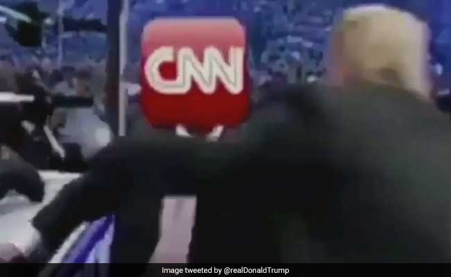 Donald Trump Tweets Video Of Him Knocking Down, Beating 'CNN'