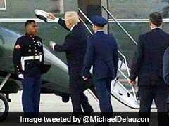 Donald Trump Stops To Pick Up Hat That Flew Off Marine's Head. Video Is Viral