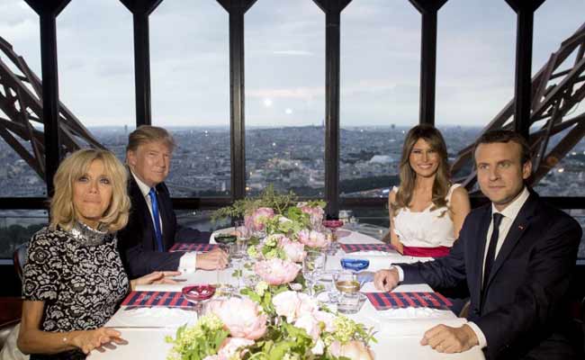 Fast-Food Fan Donald Trump Gets Taste Of The High Life At Eiffel Tower