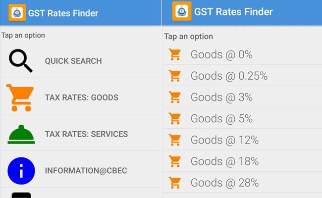 Image result for gst rate finder app