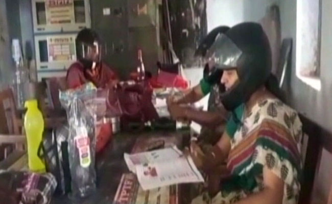 Teachers In This Telangana School Wear Helmets To Highlight Poor State Of School Building