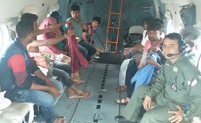 Air Force Rescues Pregnant Woman, New-Born Twins With Mother From Flooded Village