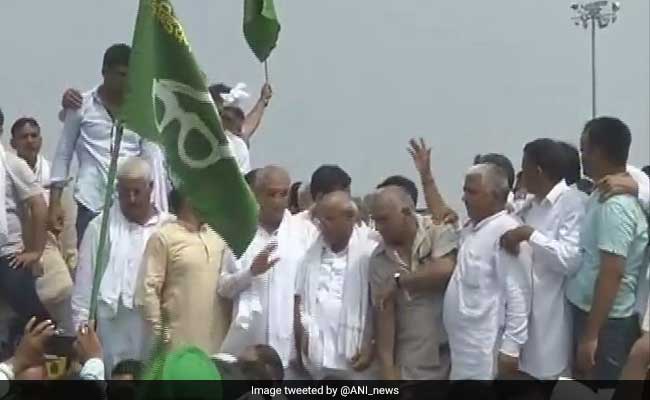 Security Tightened Along Haryana-Punjab Border For Indian National Lok Dal Protest