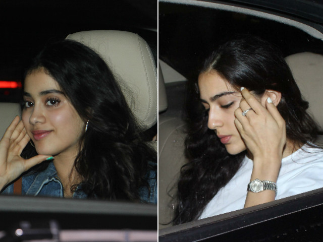 Jhanvi Kapoor Joined By Sara Ali Khan, Ishaan Khattar At <I>MOM</i> Screening