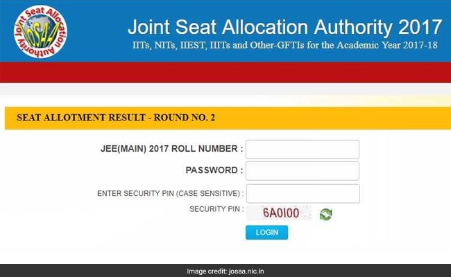 josaa 2017 2nd round seat allotment