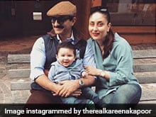 Baby Taimur With Mom Kareena Kapoor And Dad Saif Ali Khan. A Pic From Switzerland