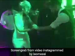 At His Reception, Lionel Messi Shows Fancy Footwork On The Dance Floor