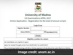 University of Madras UG April 2017 Results: Apply For Revaluation Till July 10 @ Unom.ac.in