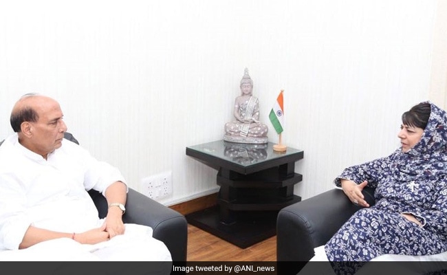 Mehbooba Mufti Meets Rajnath Singh Over Kashmir Security Situation