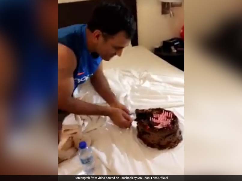 Watch How MS Dhoni Celebrated His Birthday With Wife Sakshi And Hardik Pandya