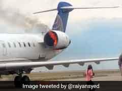 Video: United Plane Catches Fire On Landing, Everyone Evacuated Safely