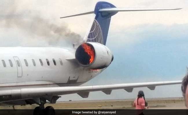 Video: United Plane Catches Fire On Landing, Everyone Evacuated Safely