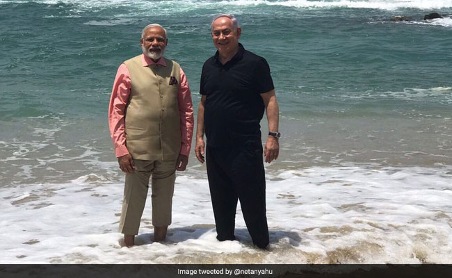 A Stroll On Beach By PM Modi, Israel's Netanyahu Makes Waves