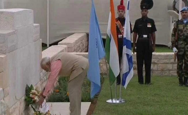 On Day 3, PM Modi Visits Haifa Cemetery, Pays Homage To Indian World War I Heroes