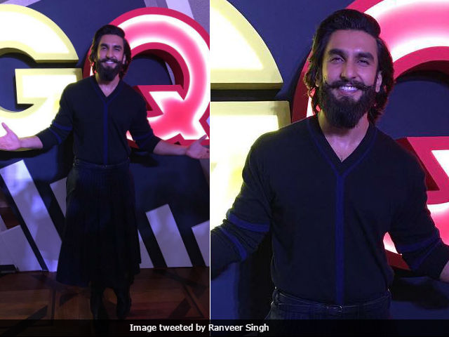 Ranveer Singh Attended An Event Wearing Kilt. Deepika Padukone's Reaction Is Priceless
