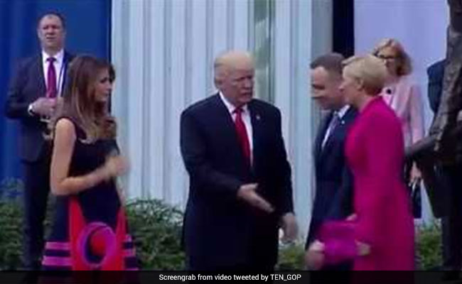 Donald Trump's Handshake With Poland's First Lady Has Twitter Buzzing