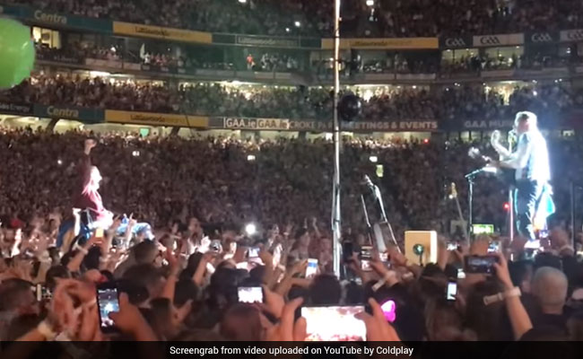 Wheelchair-Bound Coldplay Fan Crowdsurfs His Way To Stage During Concert