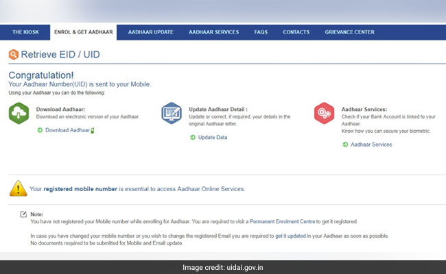 How To Download Aadhaar, Receive UID/EID On Registered ...
