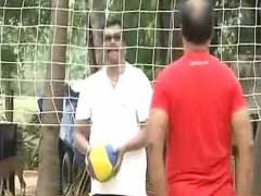 In Break From Politics, AIADMK Lawmakers Enjoy Swings And Volleyball