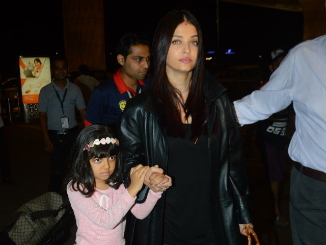 Pics: Aishwarya Rai Bachchan And Aaradhya At Airport. Abhishek Sees Them Off