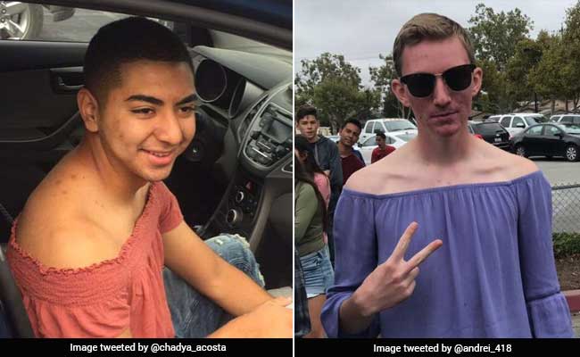 Boys Wear Off-Shoulder Tops To Protest School's Dress Code, Win Twitter
