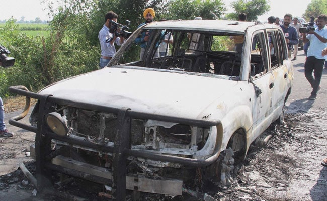 Car Torched Near Sirsa After Dera Chief Ram Rahim Singh Sentenced To 20 Years