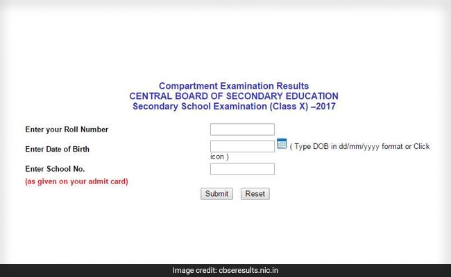 cbse class 10 compartment result