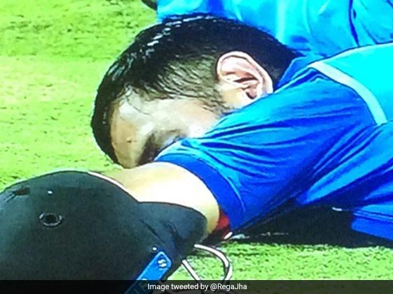 India vs Sri Lanka: MS Dhoni Sleeps On The Field As Crowd Trouble Stops Match. Twitter Loves It