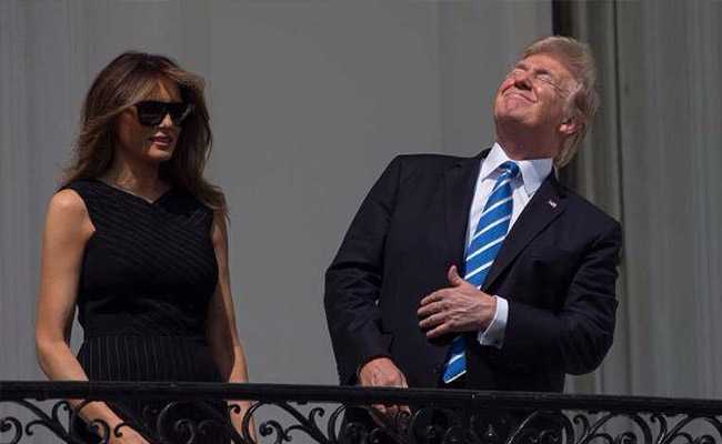 Trump Celebrates Solar Eclipse By Looking Up Without Special Viewing Glasses