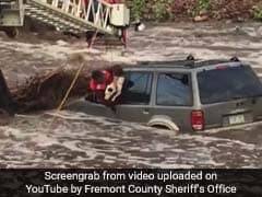 Watch: Dramatic Rescue Of Man, Dog Trapped In Car During Flash Floods