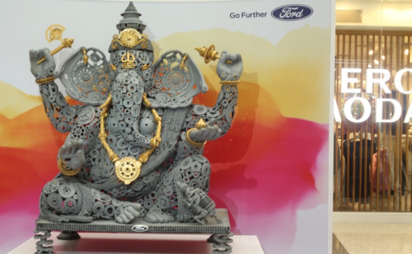 Ganesh Chaturthi 2017: Ford India Installs A 6.5 Feet Ganesha Idol Made Out Of Auto Spare Parts